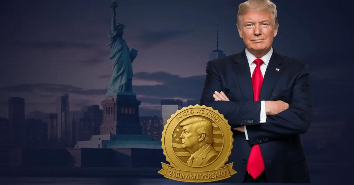Trump 250th Anniversary Golden Badge