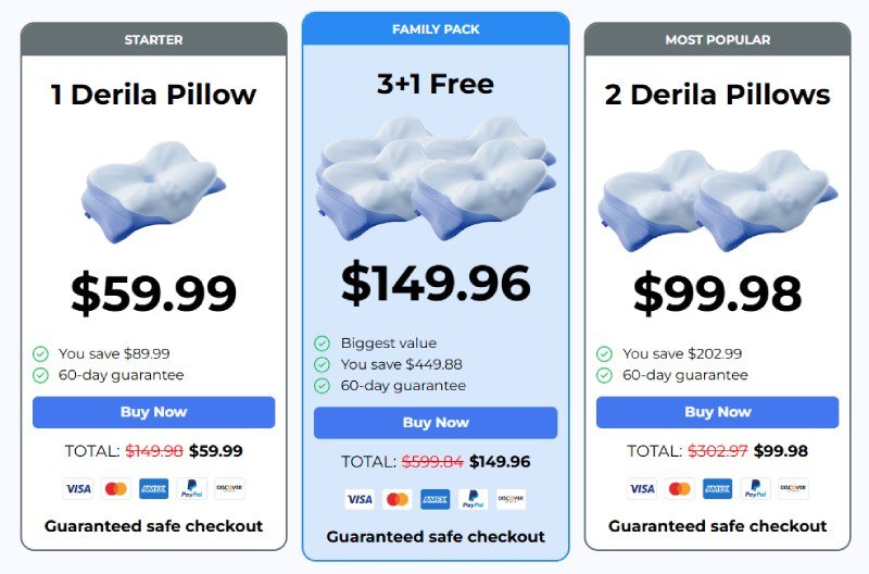 Derila Ergo Pillow Price