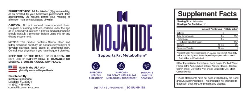 Mojatide Gummy Ingreadents