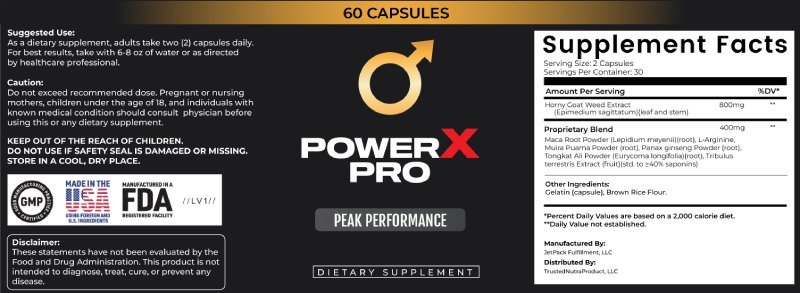PowerX Pro Ingredients