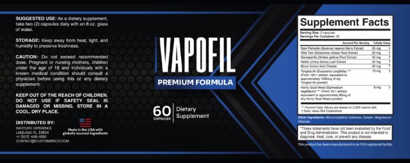 Vapofil Ingredients