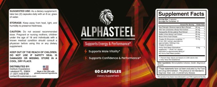AlphaSteel Ingredients