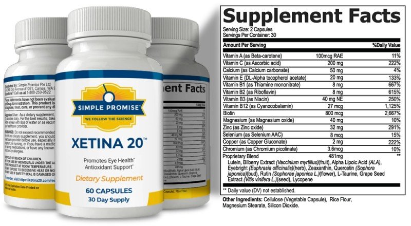 Xetina 20 Ingredients