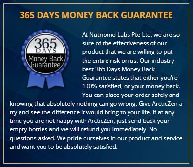 ArcticZen Money Back Guarantee
