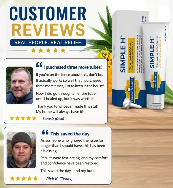 Simple H Hemorrhoid Relief Cream Customer Reviews